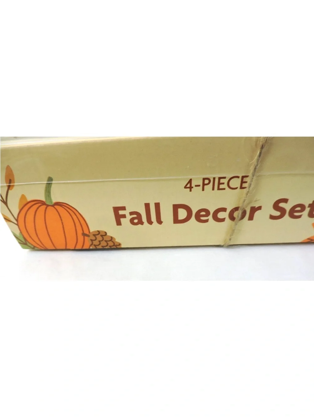 Fall Gnome Fall Decor Set 4 Piece  NIB Set Gnome, Mushroom, Wood Figures, etc